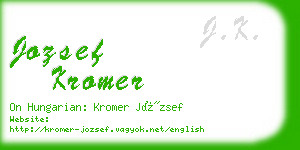 jozsef kromer business card